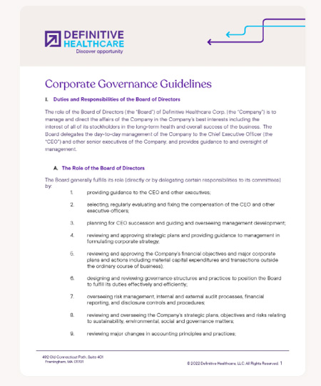 Corporate Governance Guidelines